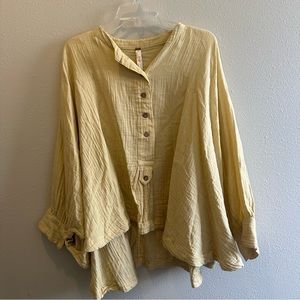 Free people linen top size medium